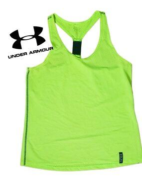 Under Armour Run Neon Green Mesh Racerback Tank
